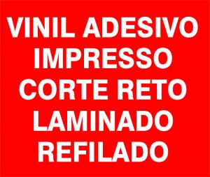 Adesivo Corte Reto Laminado (Compre por Tamanho) Vinil Branco  4x0 Brilho Com Recorte Valor mínimo para compra - R$50,00
